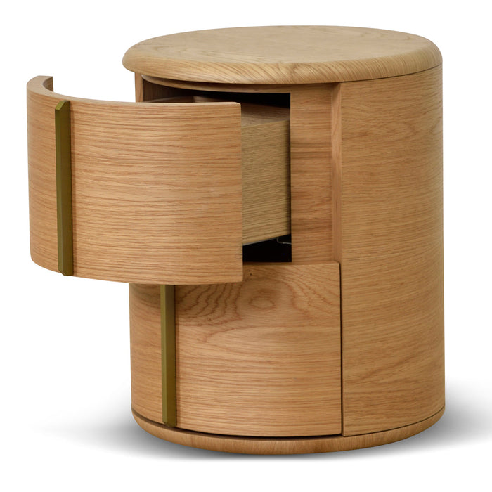 CST8555-CN 46cm Round Bedside Table - Natural