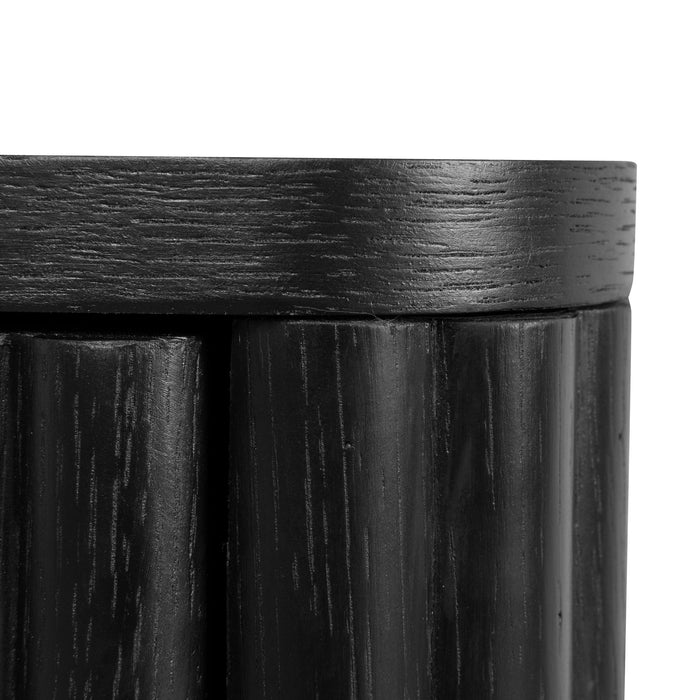 Melita Bedside Table - Full Black