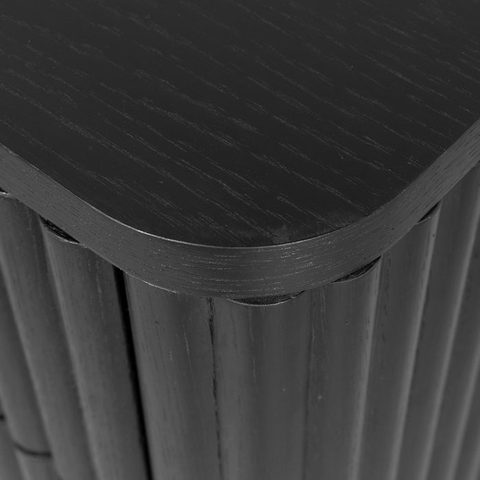 Melita Bedside Table - Full Black