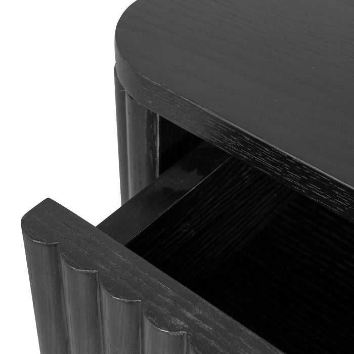 Melita Bedside Table - Full Black