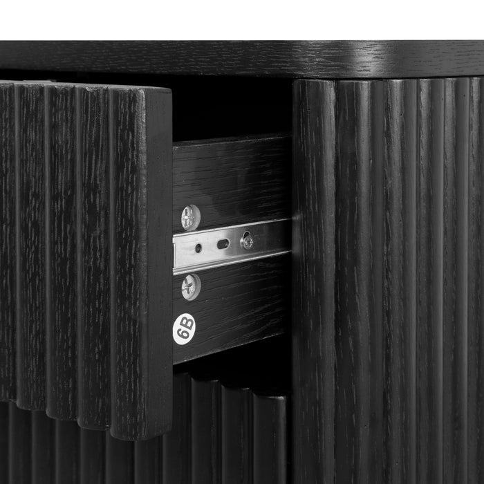 Melita Bedside Table - Full Black