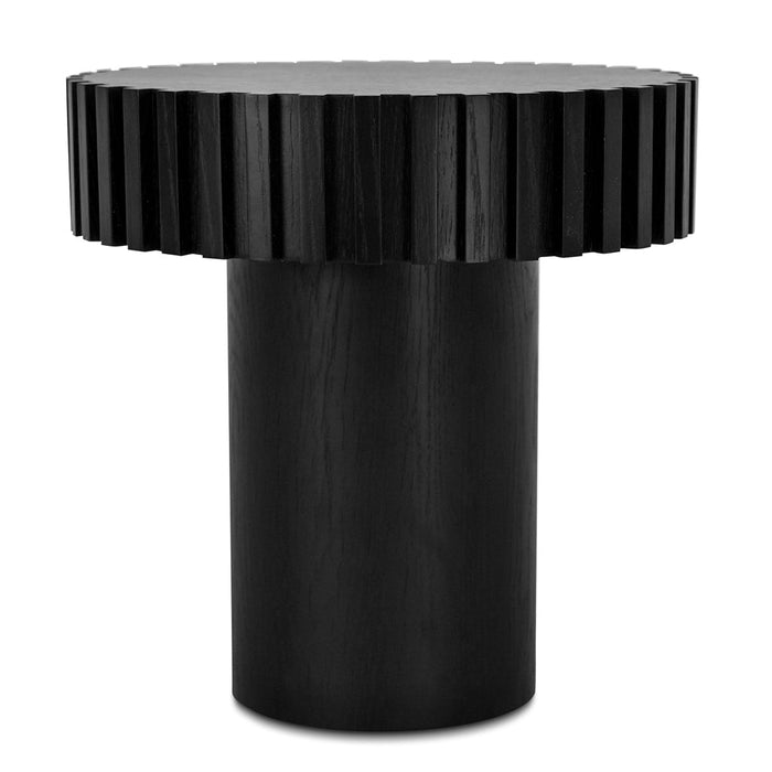 CST8676-CN 50cm Round Side Table - Full Black