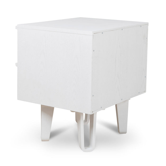 CST8685-DR Bedside Table - Full White