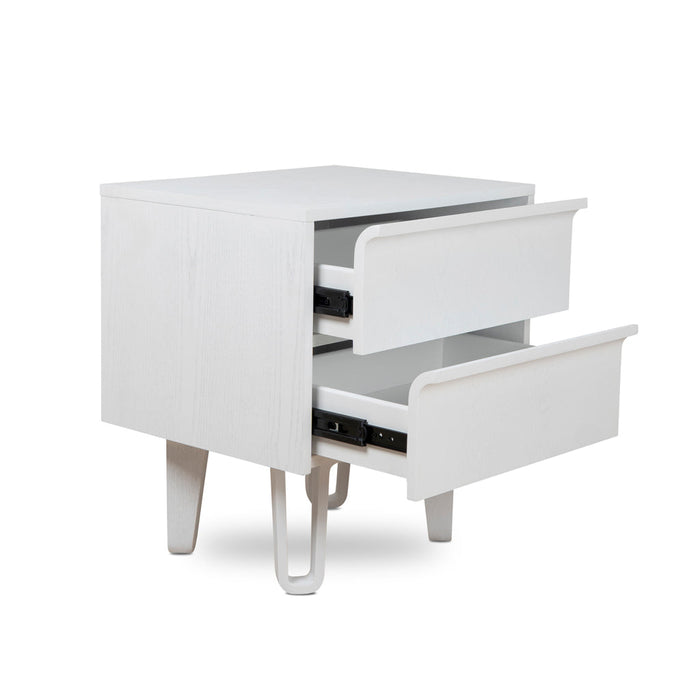 CST8685-DR Bedside Table - Full White