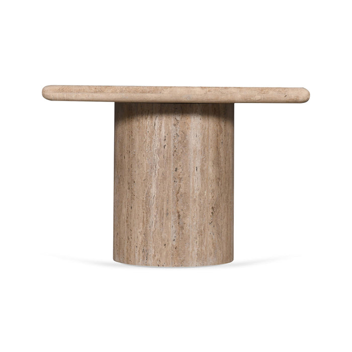 CST8712-RB 50cm Travertine Top Side Table - Natural