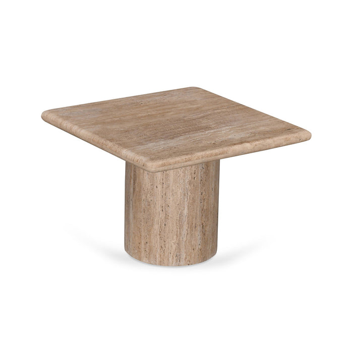 CST8712-RB 50cm Travertine Top Side Table - Natural