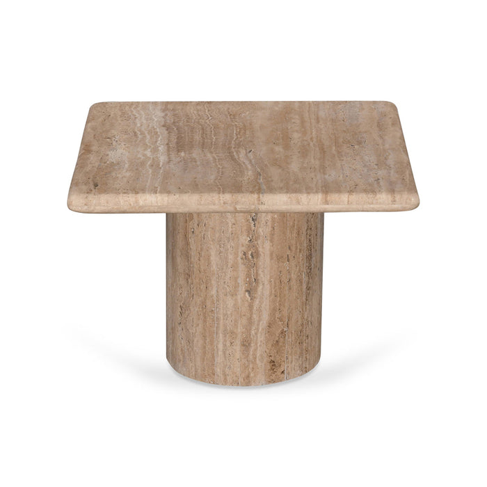 CST8712-RB 50cm Travertine Top Side Table - Natural