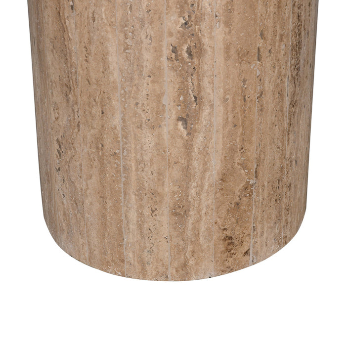 CST8712-RB 50cm Travertine Top Side Table - Natural