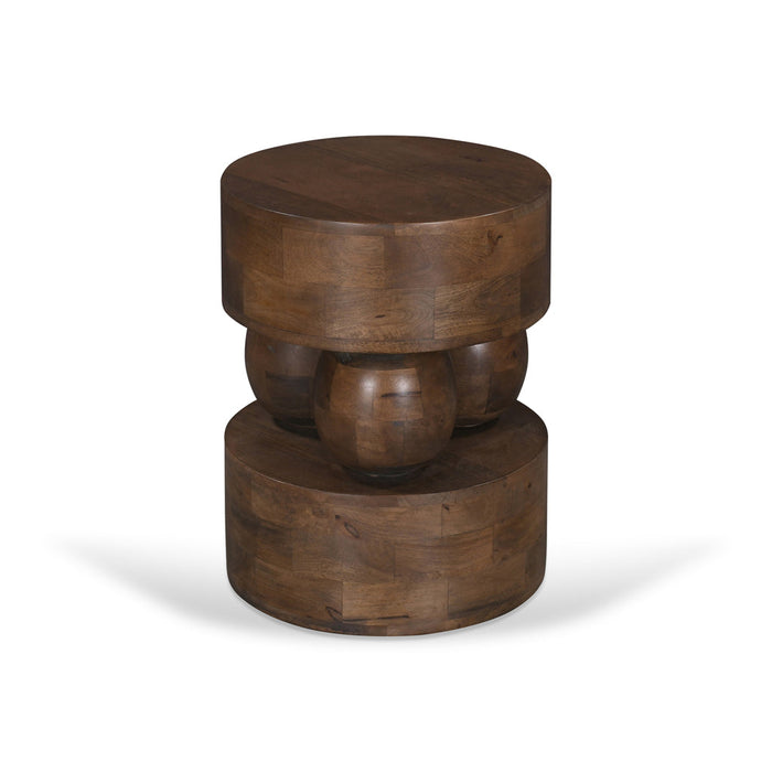 CST8720-RB 40cm Round Side Table - Walnut