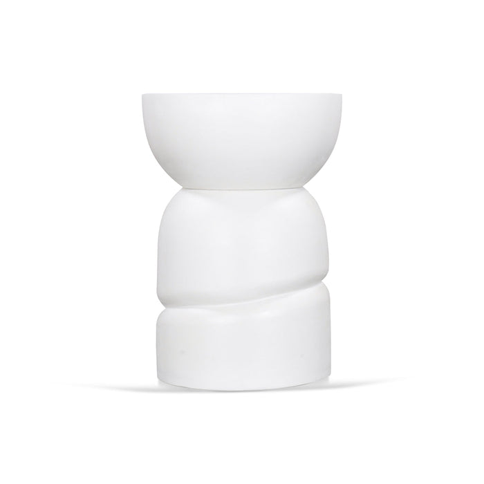 Anttoni 38cm Round Side Table - White