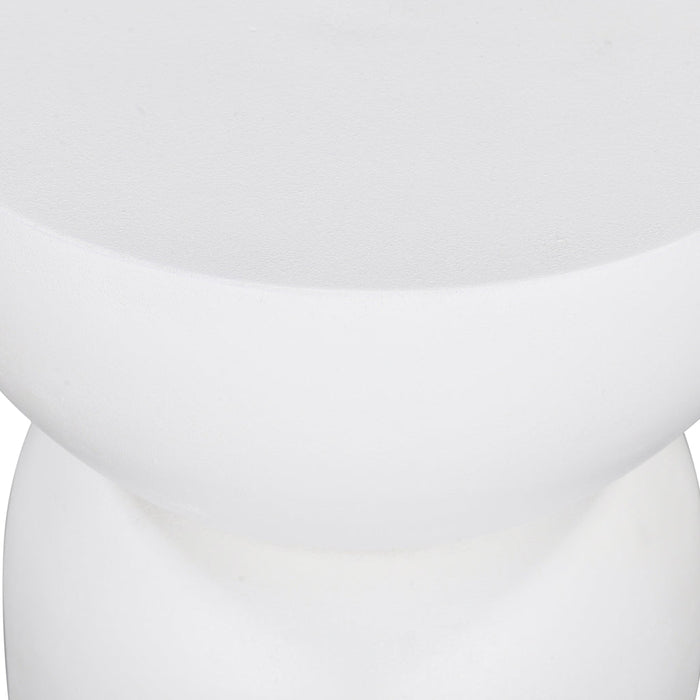 Anttoni 38cm Round Side Table - White