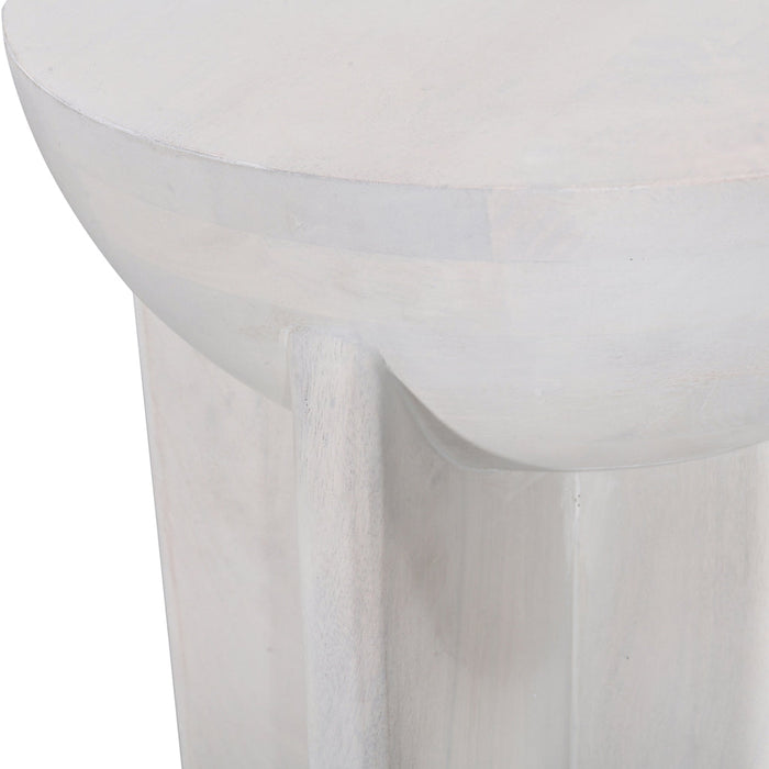 CST8725-RB 40cm Round Side Table - Cafe White