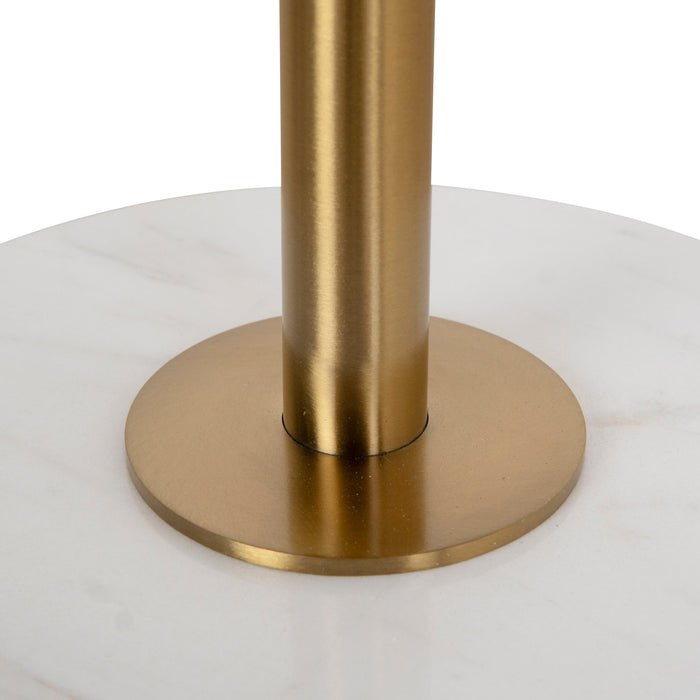 CST8794-NY 45 cm Brushed Gold Side Table - Carrara Marble