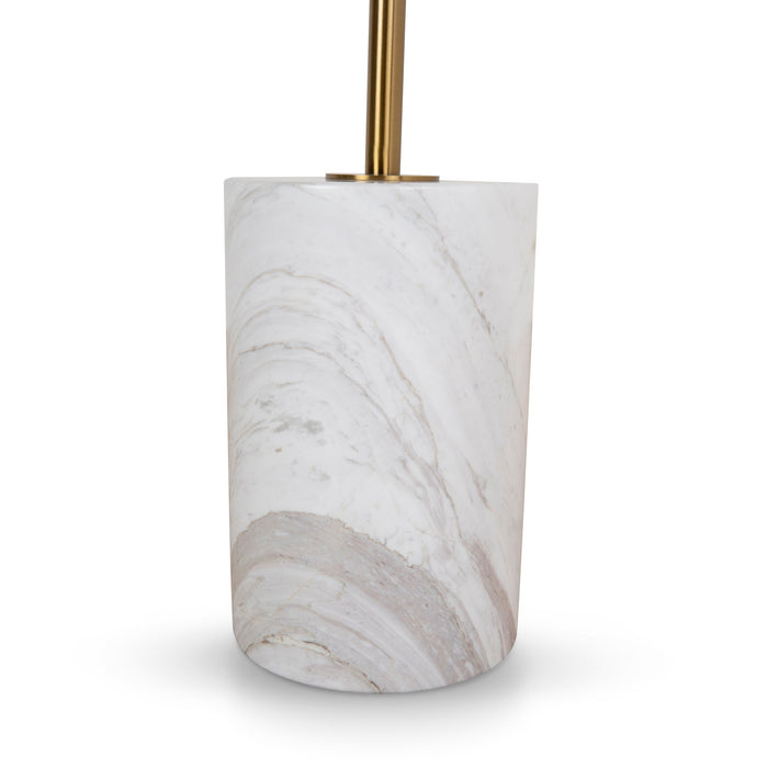 CST8794-NY 45 cm Brushed Gold Side Table - Carrara Marble