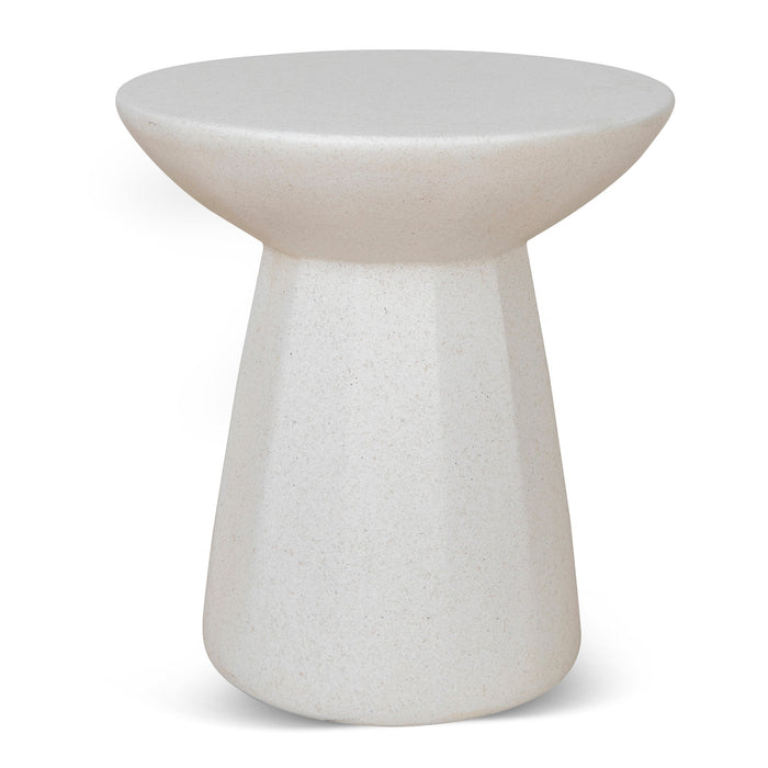 CST8803-NY 42cm Fibre Glass Side Table - White