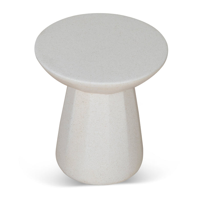 CST8803-NY 42cm Fibre Glass Side Table - White