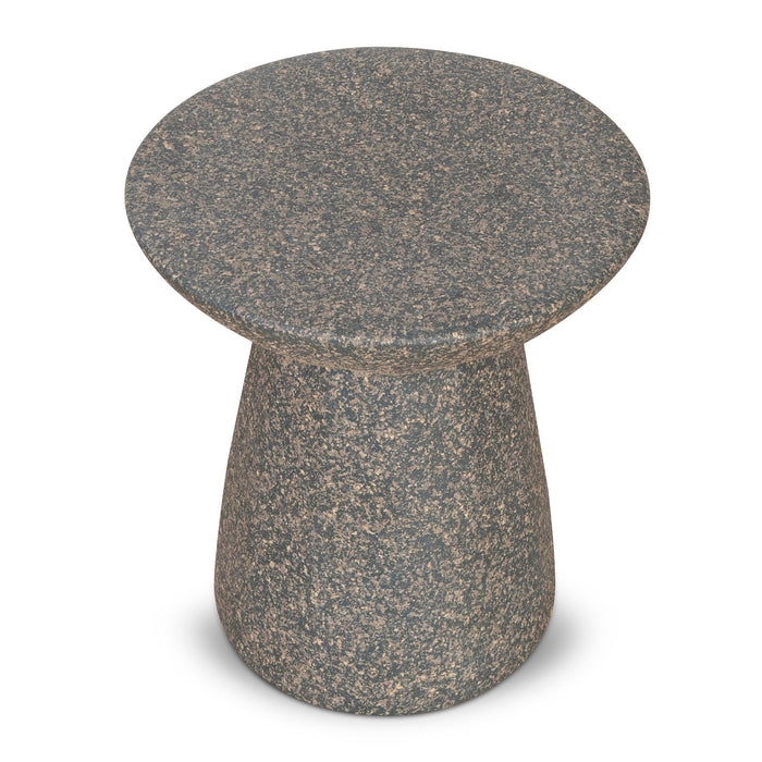 CST8804-NY 42cm Fibre Glass Side Table - Charcoal Latte