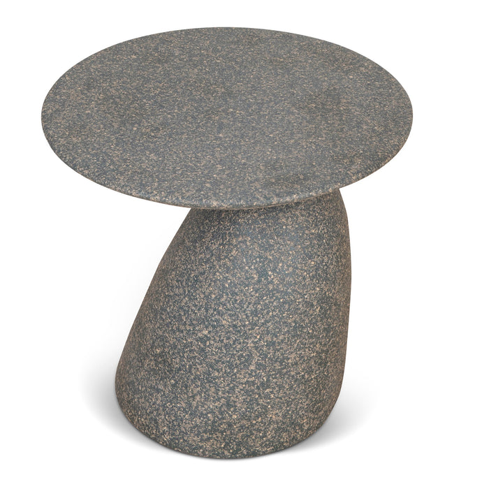 CST8805-NY 60cm Fibre Glass Side Table - Charcoal Latte