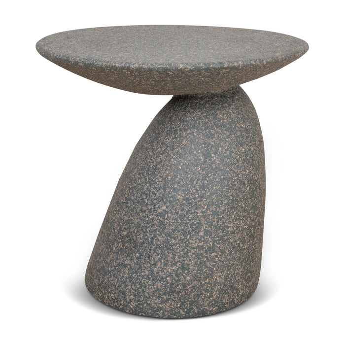 CST8805-NY 60cm Fibre Glass Side Table - Charcoal Latte