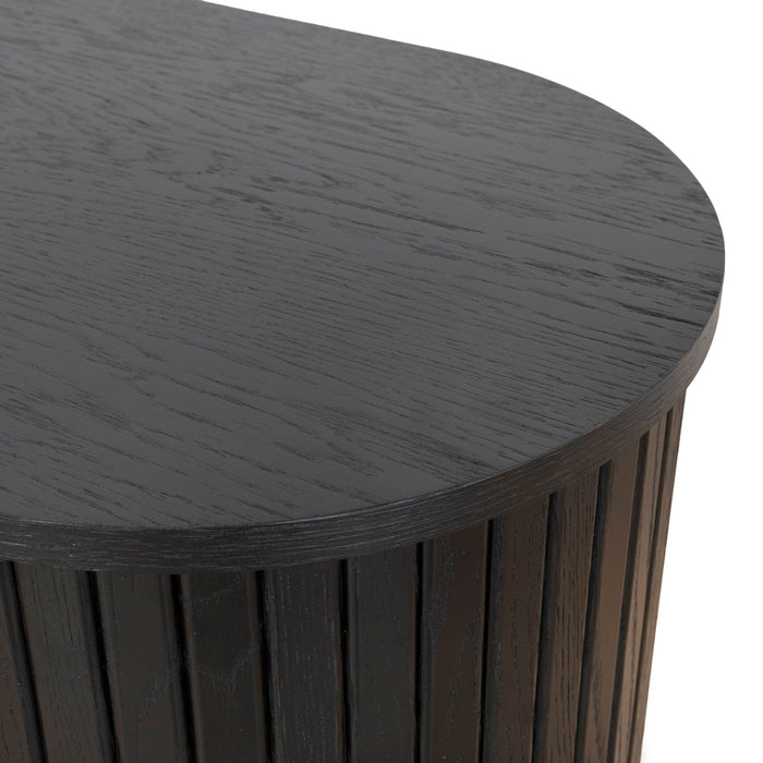 Linea 55cm Side Table - Full Black