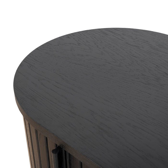Linea 55cm Side Table - Full Black