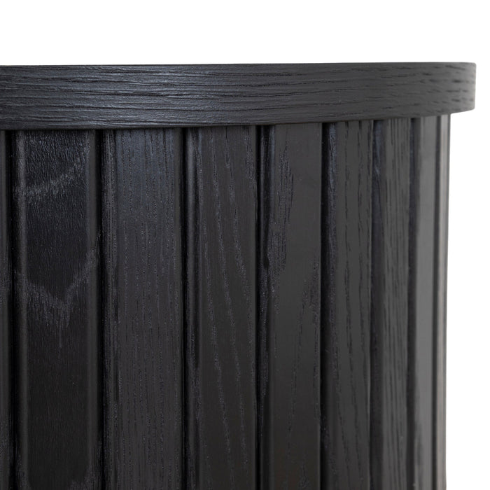 Linea 55cm Side Table - Full Black