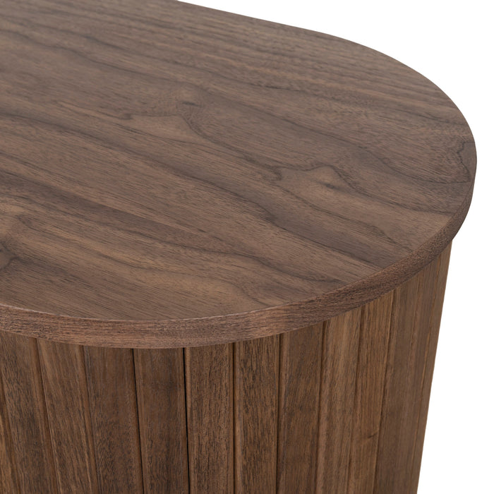 Linea 55cm Side Table - Walnut