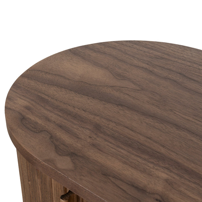 Linea 55cm Side Table - Walnut