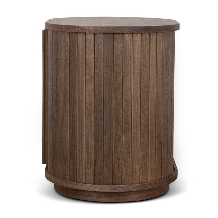 Linea 55cm Side Table - Walnut