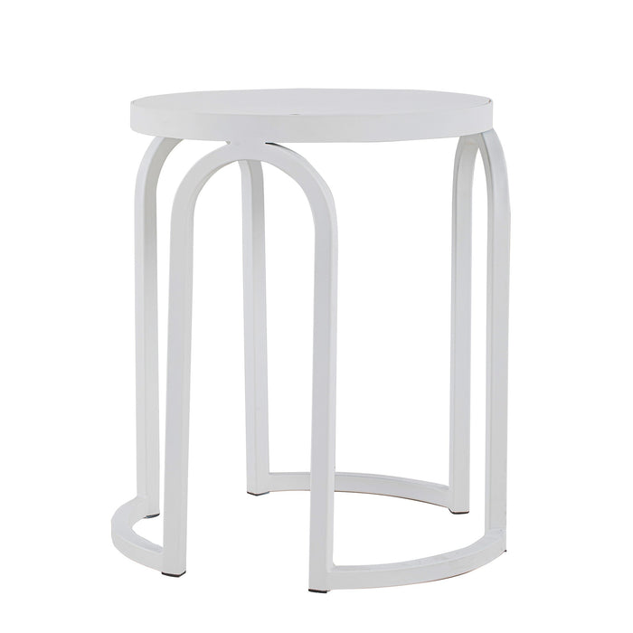 CST8957-NI Oak Side Table - Full White