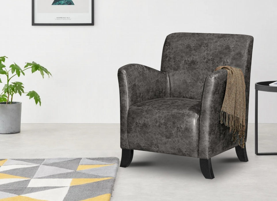Theodore Chair Grey Faux Leather