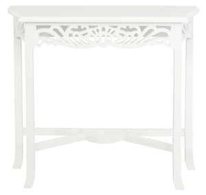 Jepara Carved Hall Table (White)