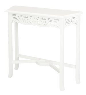 Jepara Carved Hall Table (White)