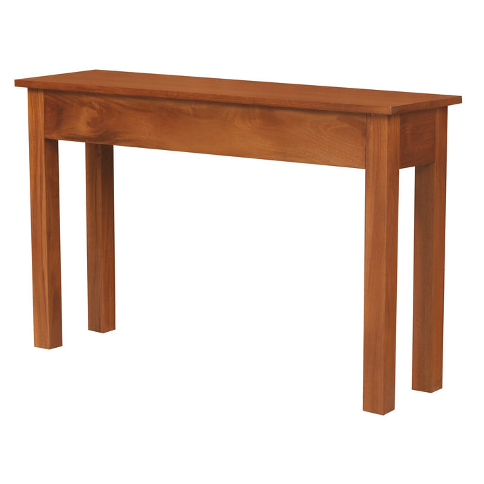 2 Drawer Straight Leg Sofa/Hall Table (Light Pecan)