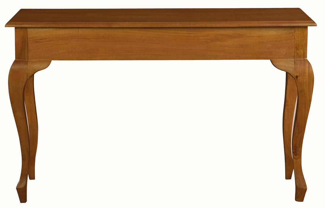 Queen Ann 2 Drawer Sofa Table (Light Pecan)