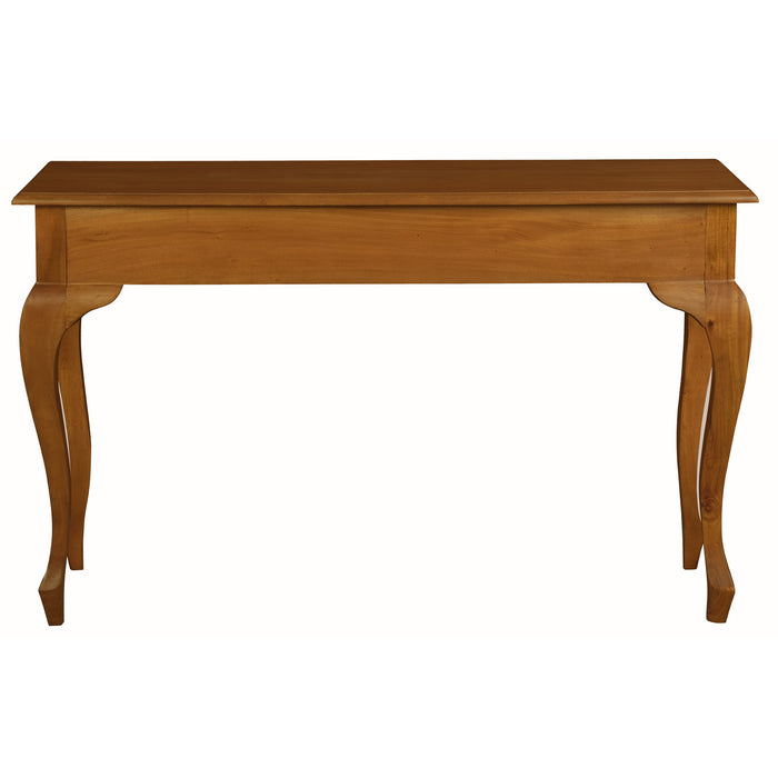 Queen Ann 2 Drawer Sofa Table (Light Pecan)