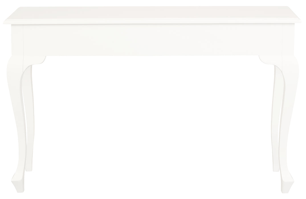 Queen Ann 2 Drawer Sofa Table (White)