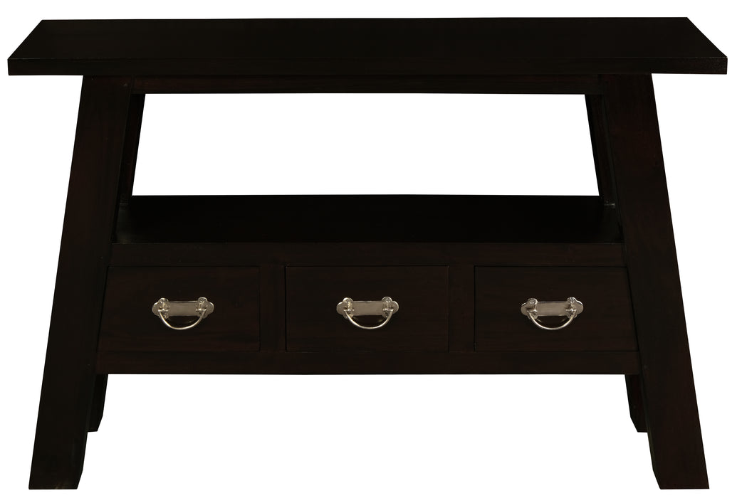 Tokyo 3 Drawer Sofa/Hall Table (Chocolate)