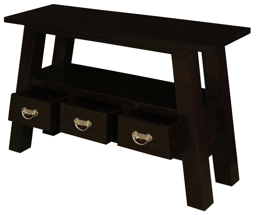 Tokyo 3 Drawer Sofa/Hall Table (Chocolate)