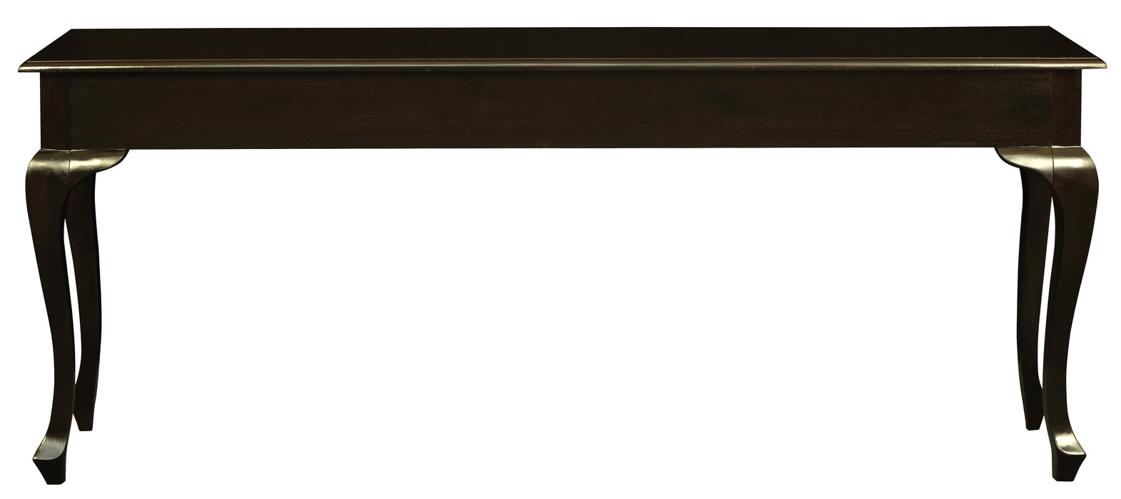 Queen Anne 3 Drawer Sofa Table (Chocolate)