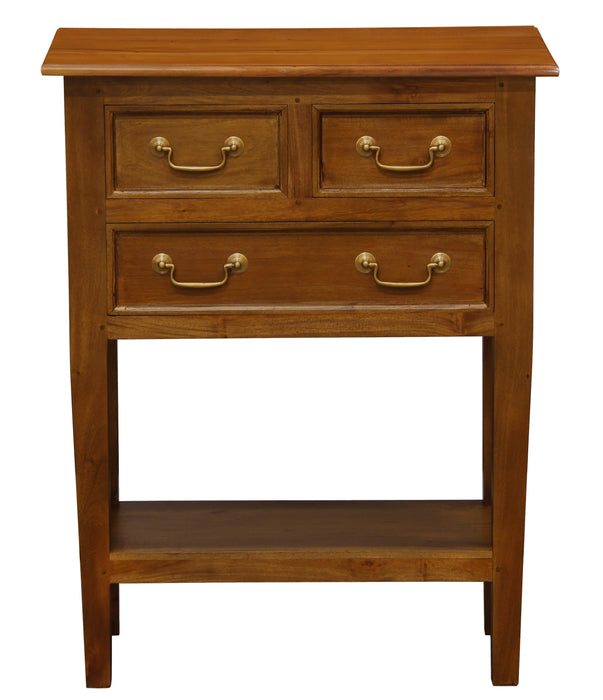 Tasmania 3 Drawer Sofa Table (Light Pecan)