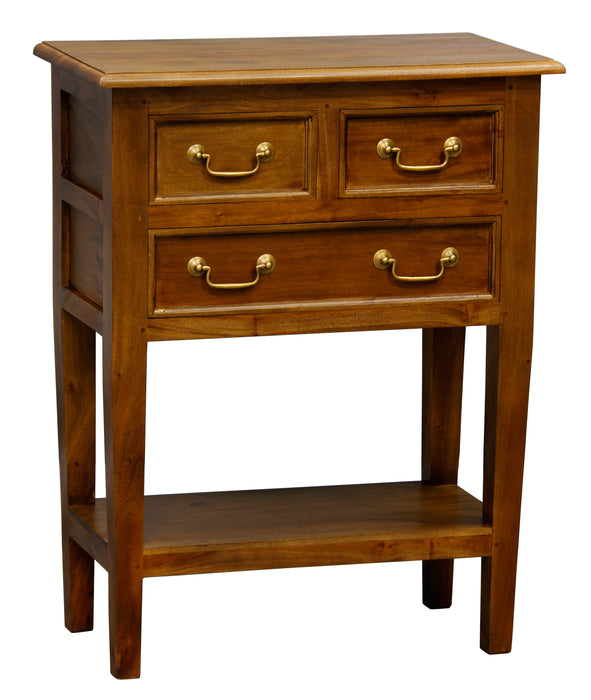 Tasmania 3 Drawer Sofa Table (Light Pecan)