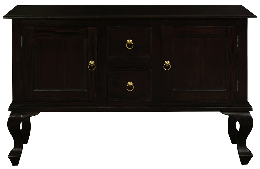 Queen Anne 2 Door 2 Drawer Sofa Table (Chocolate)