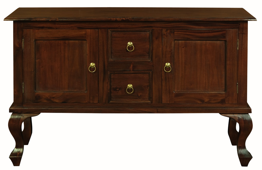 Queen Anne 2 Door 2 Drawer Sofa Table (Mahogany)