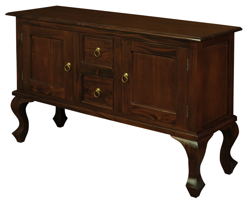 Queen Anne 2 Door 2 Drawer Sofa Table (Mahogany)