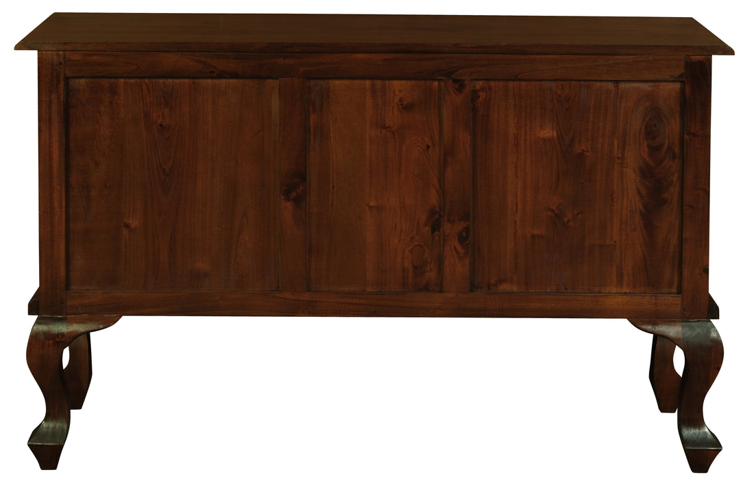 Queen Anne 2 Door 2 Drawer Sofa Table (Mahogany)