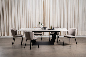 Symphony Fixed Dining Table Marmo Ceramic