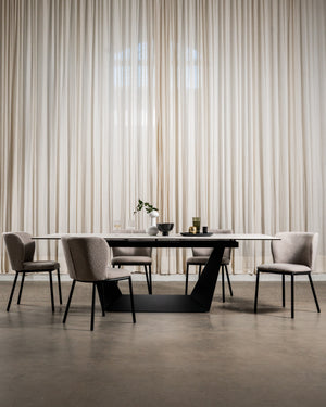 Symphony Fixed Dining Table Marmo Ceramic