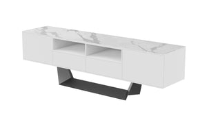 Symphony TV-Unit Marmo Ceramic / White MDF