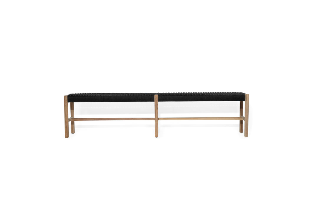 Sabai Woven Bench Seat - Black - Close Weave -2m - Black 200cm Close Weave